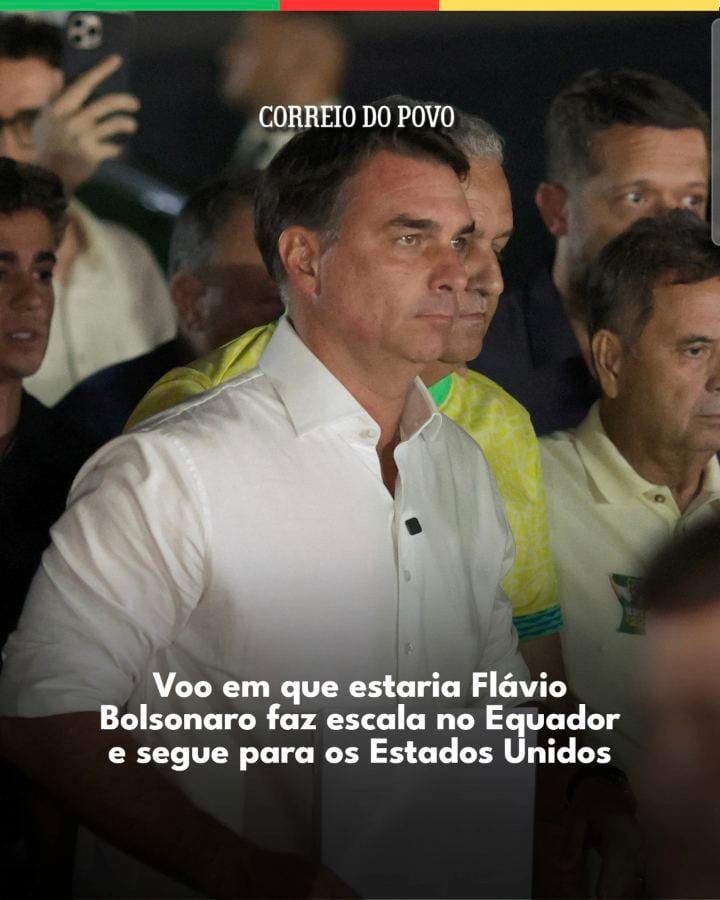 O avião em que supostamente viaja o senador brasileiro Flávio Bolsonaro, segundo os dados fornecidos pelo governo argent