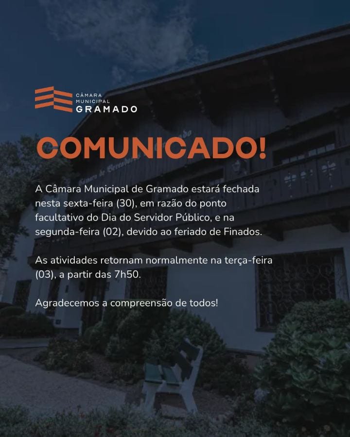 Atenção aos horários de funcionamento da Câmara!