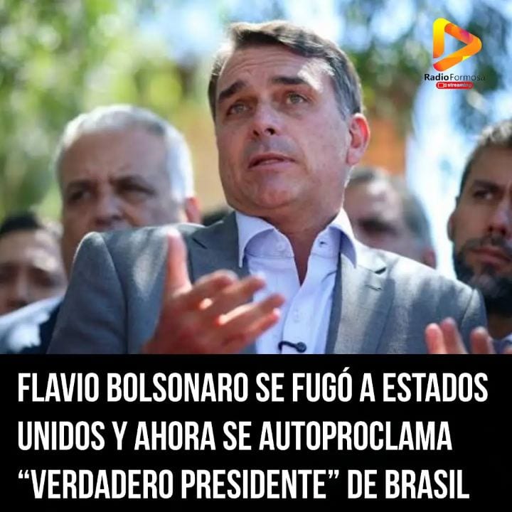 FLAVIO BOLSONARO SE FUGÓ A ESTADOS UNIDOS Y AHORA SE AUTOPROCLAMA “VERDADERO PRESIDENTE” DE BRASIL