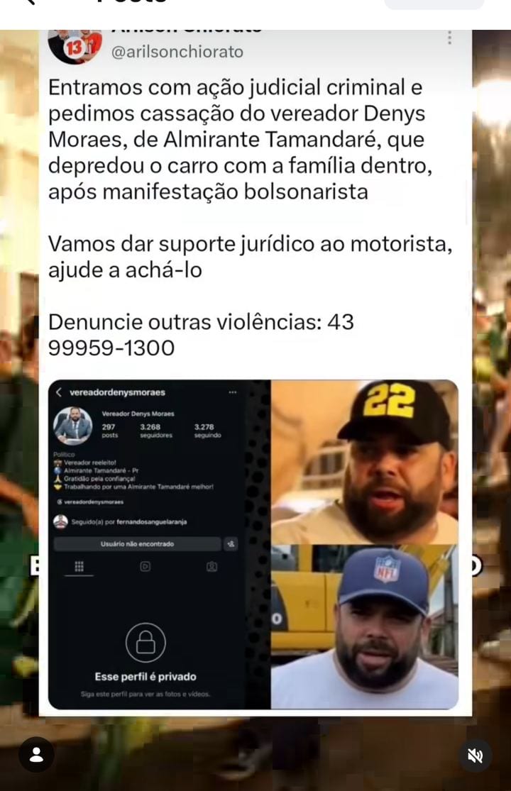 Ação criminal e pedido de cassação contra vereador Denys Moraes