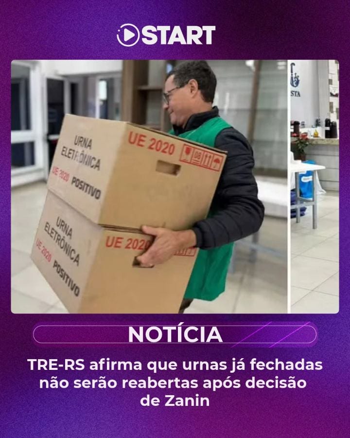 NOTÍCIA | O Tribunal Regional Eleitoral do Rio Grande do Sul (TRE-RS) informou neste domingo (25) que não irá reabrir as
