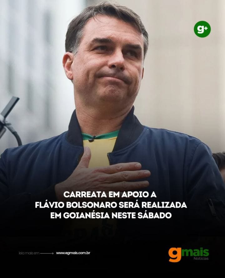 Carreata pró‑Flávio Bolsonaro em Goianésia no sábado (24)
