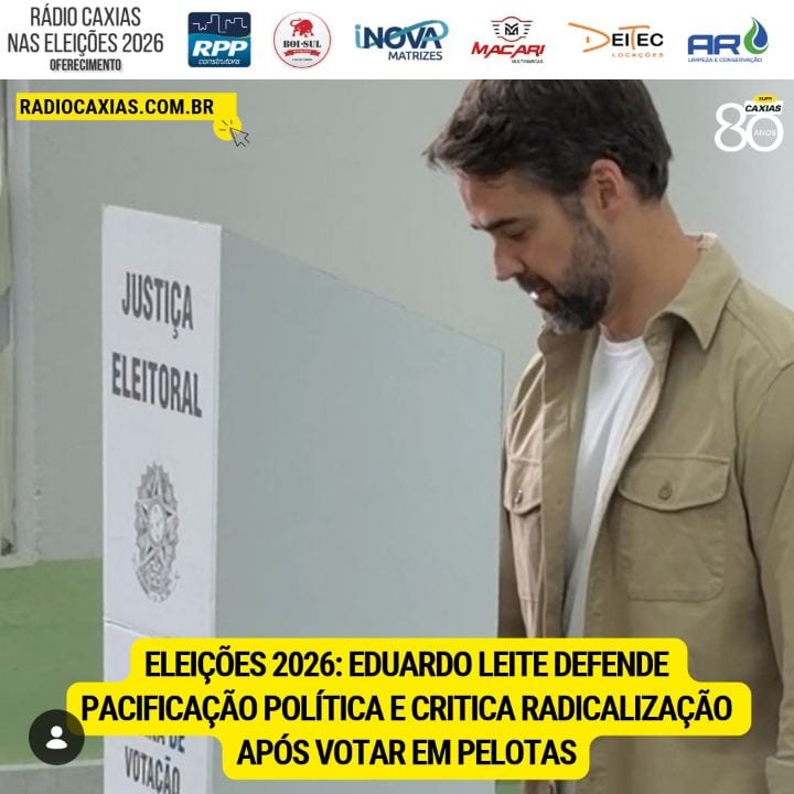 O governador do Rio Grande do Sul, Eduardo Leite, defendeu a pacificação política e o fortalecimento das instituições de