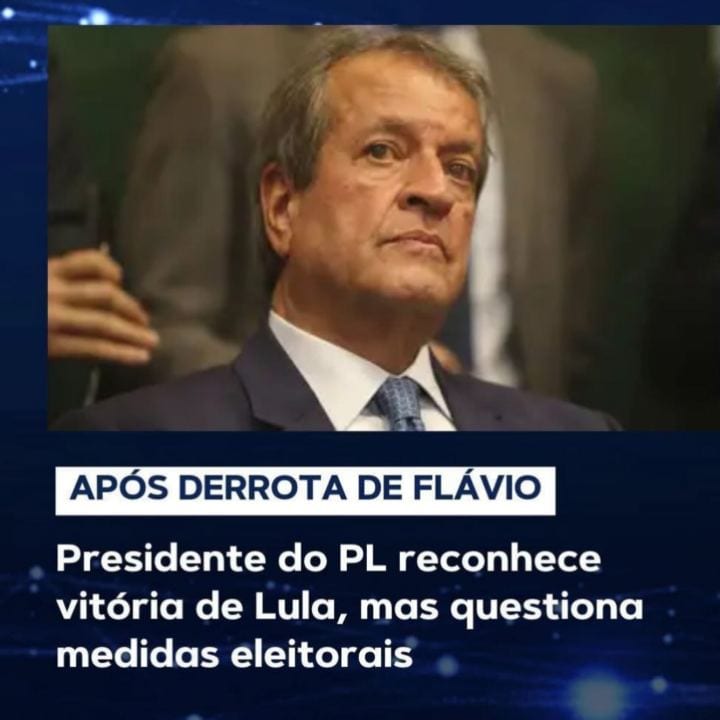 O presidente nacional do Partido Liberal (PL), Valdemar Costa Neto, publicou nesta segunda-feira (26), em seu perfil nas