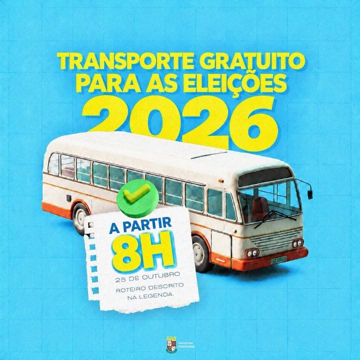 Crissiumal oferece transporte gratuito no 2º turno, domingo 25 de outubro