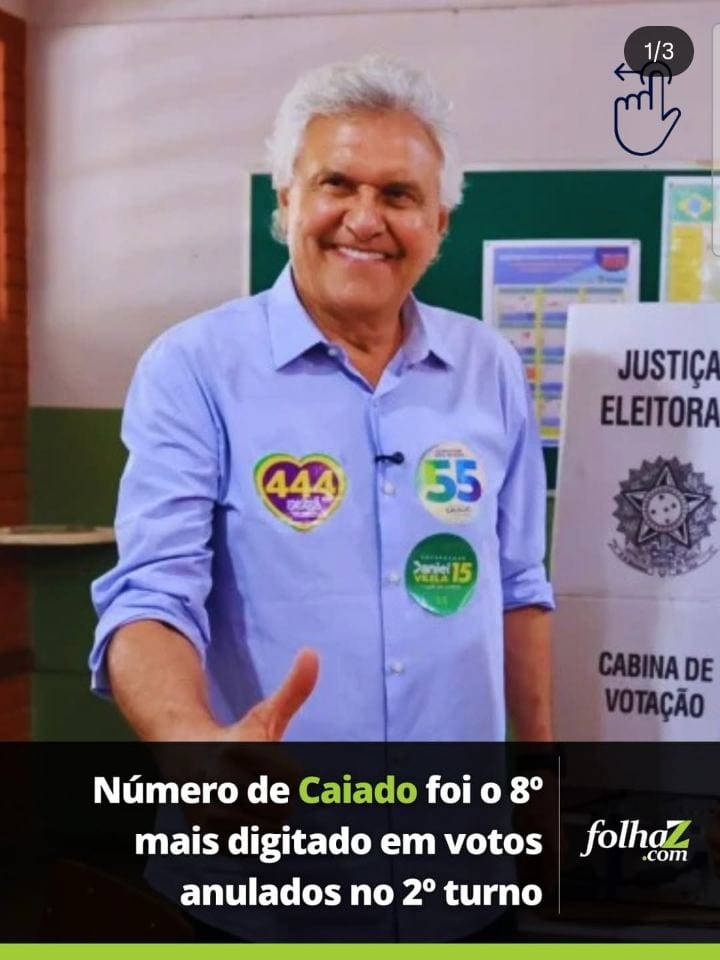 [Em Goiás, 2.491 eleitores digitaram o número 55 nas urnas.