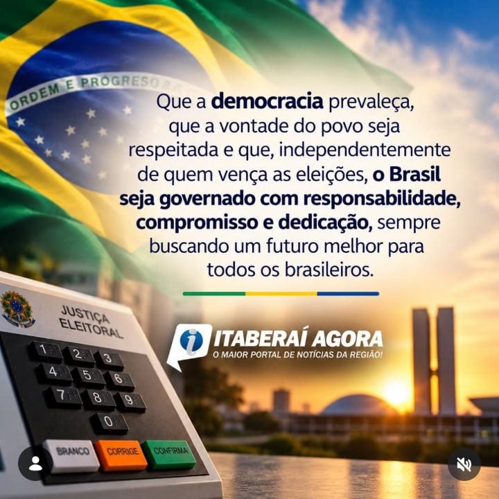 A DEMOCRACIA É FEITA PELA VOZ E PELA ESCOLHA DO POVO!