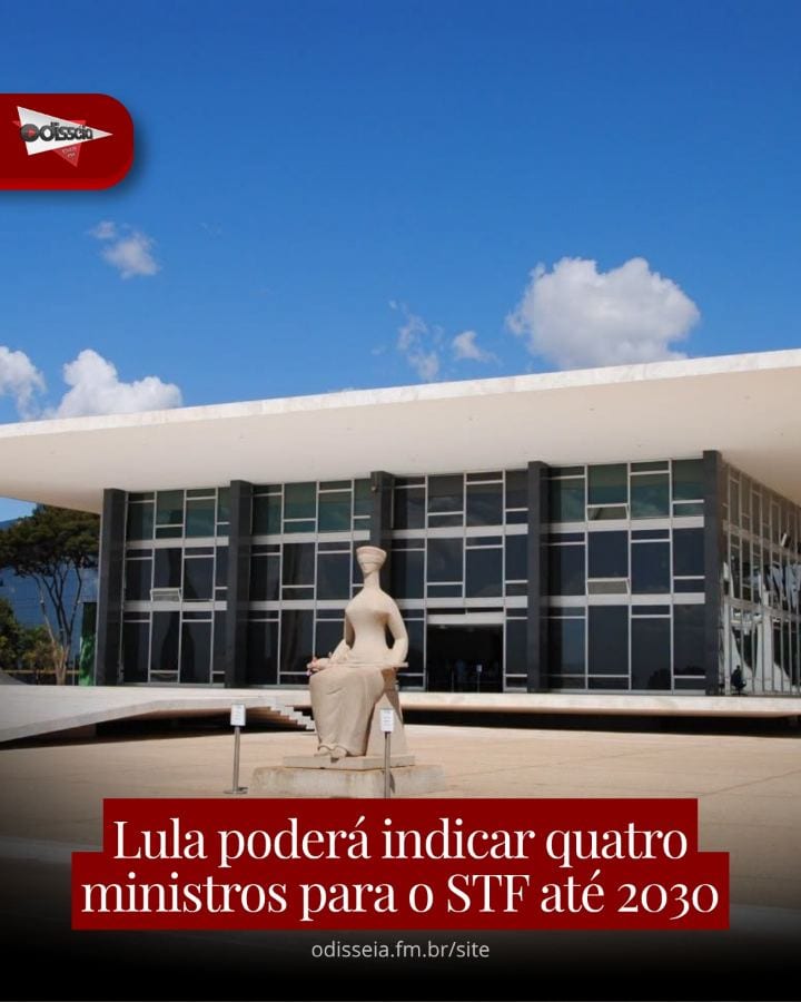 O presidente Luiz Inácio Lula da Silva poderá indicar até quatro ministros para o Supremo Tribunal Federal (STF) até o f