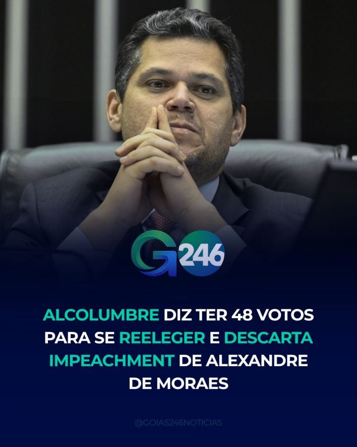O presidente do Senado, Davi Alcolumbre (União Brasil-AP), afirmou a interlocutores que já conta com pelo menos 48 votos