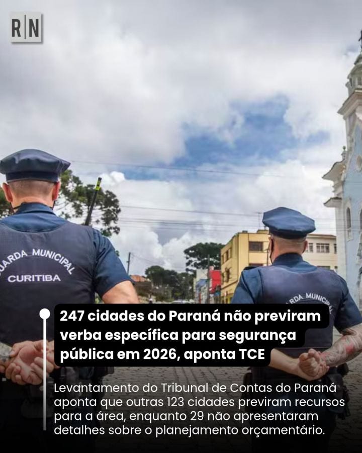 Dos 399 municípios do Paraná, pelo menos 247 não incluíram recursos específicos para a segurança pública no orçamento de