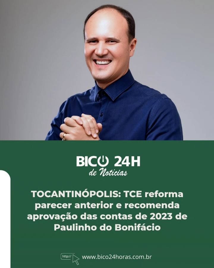 TCE-TO reformou parecer e recomendou aprovação com ressalvas das contas de 2023 de Paulinho