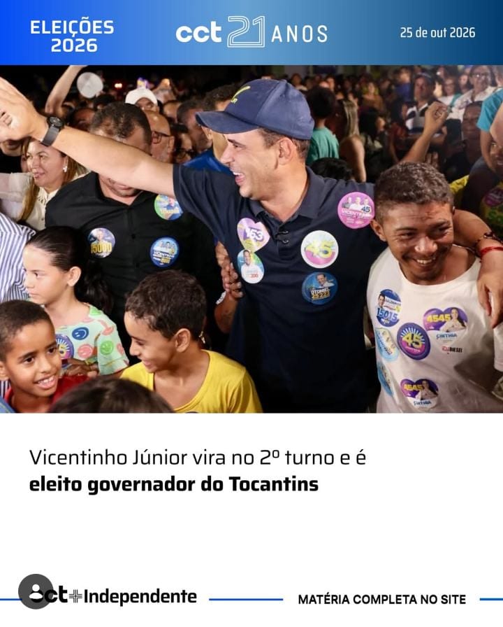 Com 82,98% das urnas apuradas, a Justiça Eleitoral confirmou às 20 horas deste domingo, 25, a eleição de Vicentinho Júni