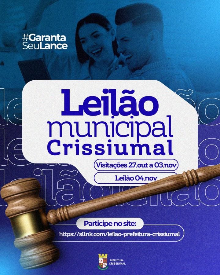 Prefeitura de Crissiumal informa que está disponível a visitação aos itens do Leilão Municipal