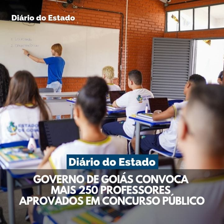 O Governo de Goiás publicou nesta quinta-feira (29) a convocação de mais 250 professores aprovados no concurso público d