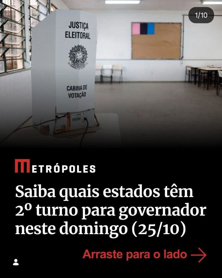 Além do segundo turno das eleições presidenciais, cinco estados e o Distrito Federal passarão por uma nova rodada de vot