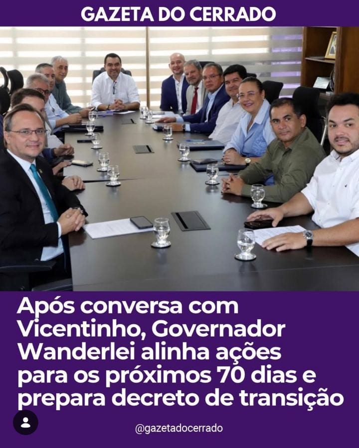 O governador do Tocantins, @wanderlei__barbosa , reuniu-se nesta segunda-feira, 26, no Palácio Araguaia José Wilson Siqu