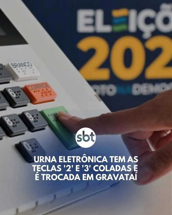URNA ELETRÔNICA É TROCADA EM GRAVATAÍ APÓS TER TECLAS COLADAS POR ELEITORA