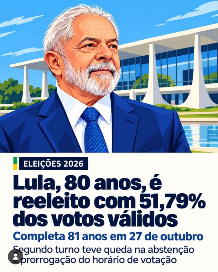 Lula é reeleito no segundo turno com 51,79% dos votos válidos