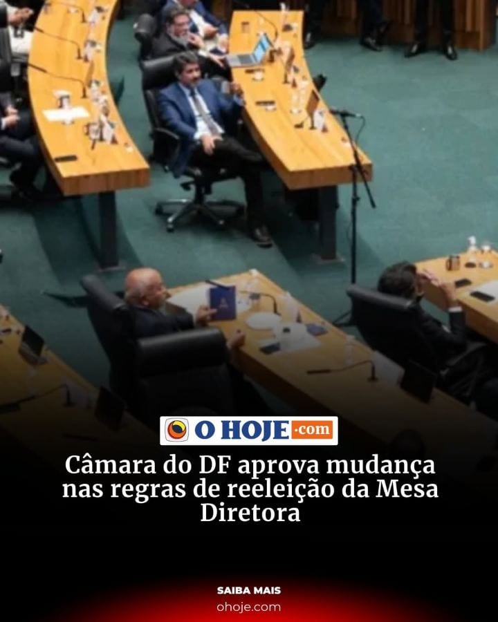 A Câmara Legislativa do Distrito Federal (CLDF) aprovou, em primeiro turno, uma proposta que permite a reeleição de inte
