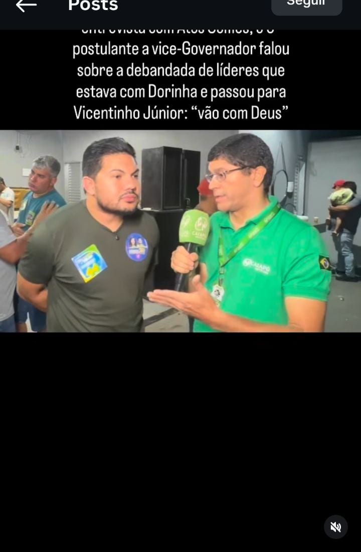 Atos Gomes diz que líderes do grupo governista se juntaram à oposição de Vicentinho Júnior