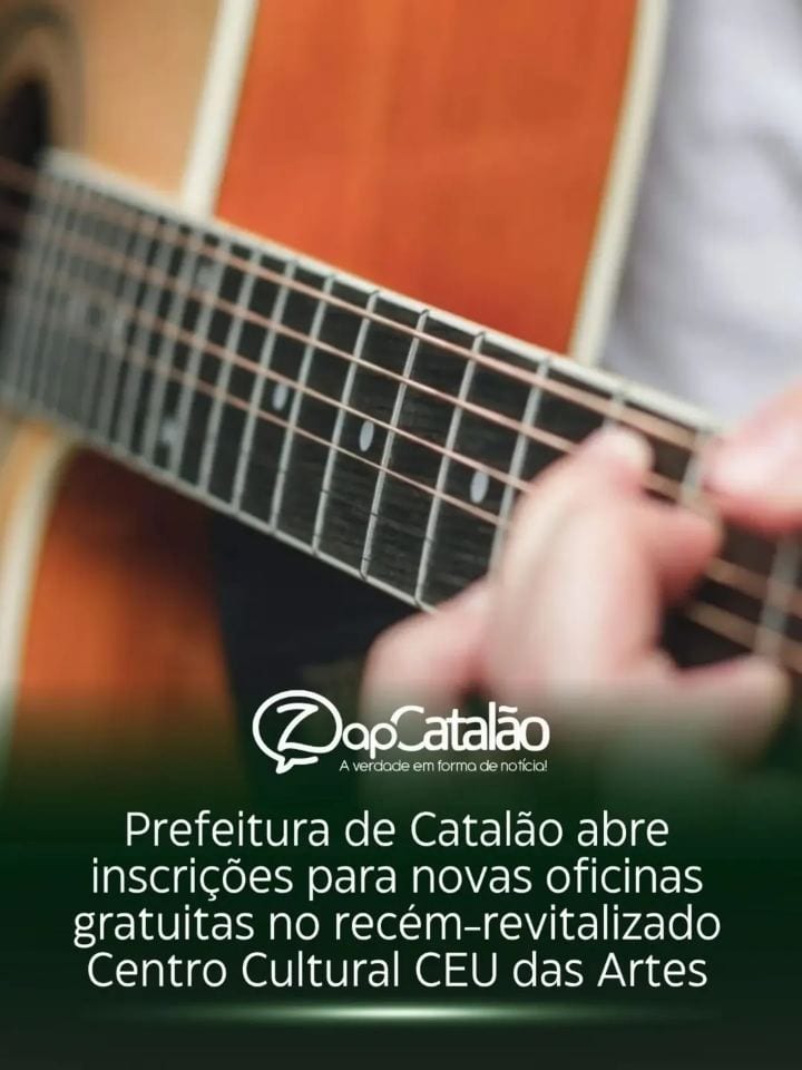#CURSOS | Prefeitura de Catalão abre inscrições para novas oficinas gratuitas no recém-revitalizado Centro Cultural CEU