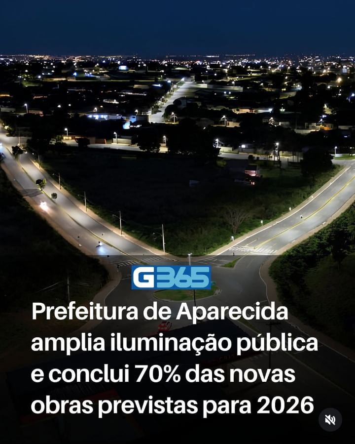 A Prefeitura de Aparecida de Goiânia concluiu mais uma etapa de expansão da iluminação pública, com a instalação de lumi