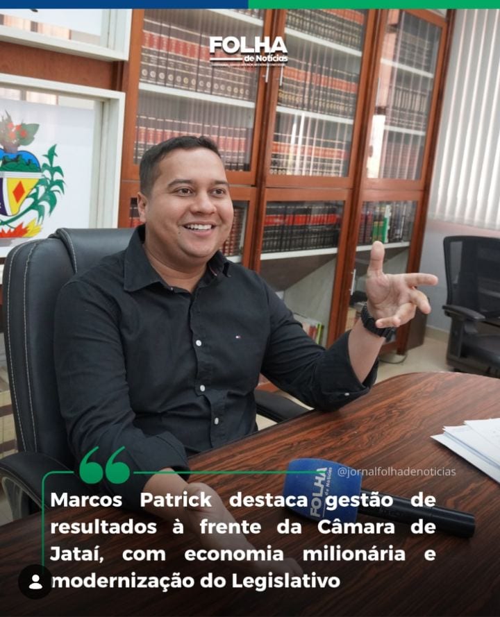 À frente da presidência da Câmara Municipal de Jataí, o vereador Marcos Patrick (PL) tem conduzido uma gestão marcada pe