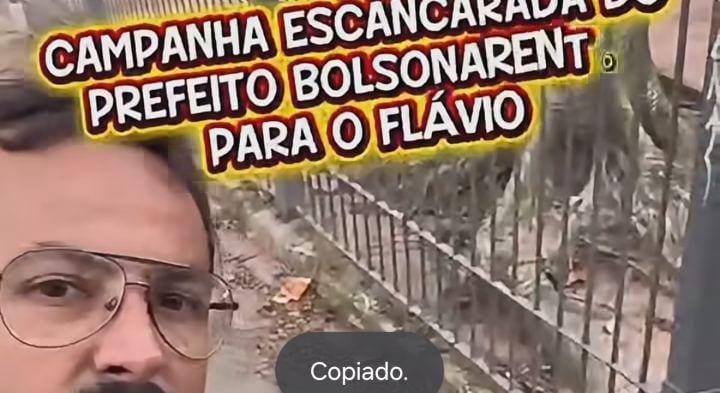 População reclama de buracos e lixo enquanto prefeito faz campanha para Flávio Bolsonaro