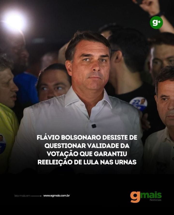 Após ser derrotado pelo petista neste domingo (25), o senador Flávio Bolsonaro (PL) desistiu de questionar a validade da