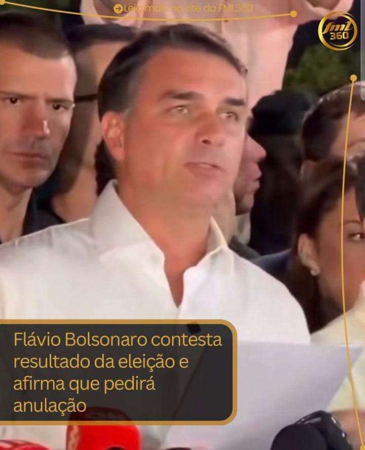 O senador Flávio Bolsonaro (PL) afirmou neste domingo (25), após a derrota no segundo turno da eleição presidencial, que