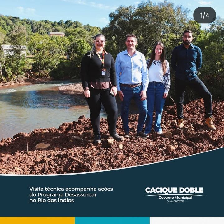 Prefeito vistoria ações do Programa Desassorear em Cacique Doble