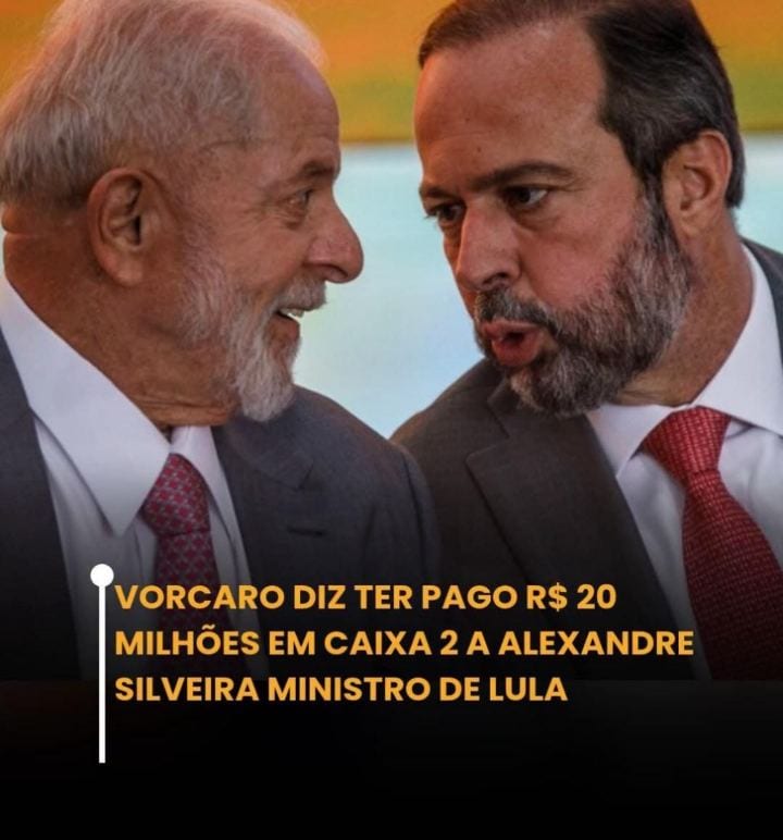 Daniel Vorcaro afirmou à Polícia Federal e à Procuradoria-Geral da República ter entregue R$ 20 milhões em espécie ao mi