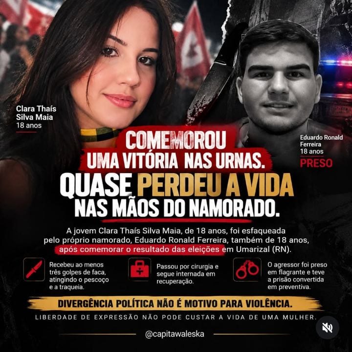 COMEMOROU UMA VITÓRIA NAS URNAS E QUASE PERDEU A VIDA NAS MÃOS DO PRÓPRIO NAMORADO!