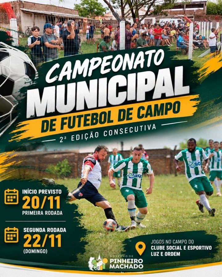 PREFEITURA ORGANIZA A 2ª EDIÇÃO CONSECUTIVA DO CAMPEONATO MUNICIPAL DE FUTEBOL DE CAMPO