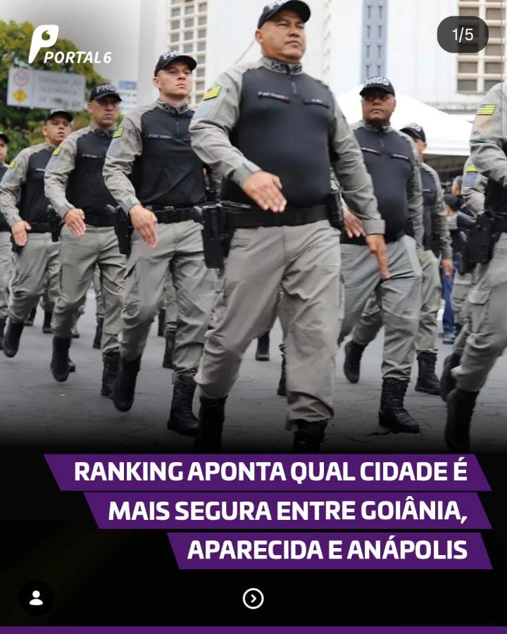 PAZ NAS RUAS | Um levantamento nacional divulgado pela MySide colocou Goiânia, Aparecida de Goiânia e Anápolis em difere
