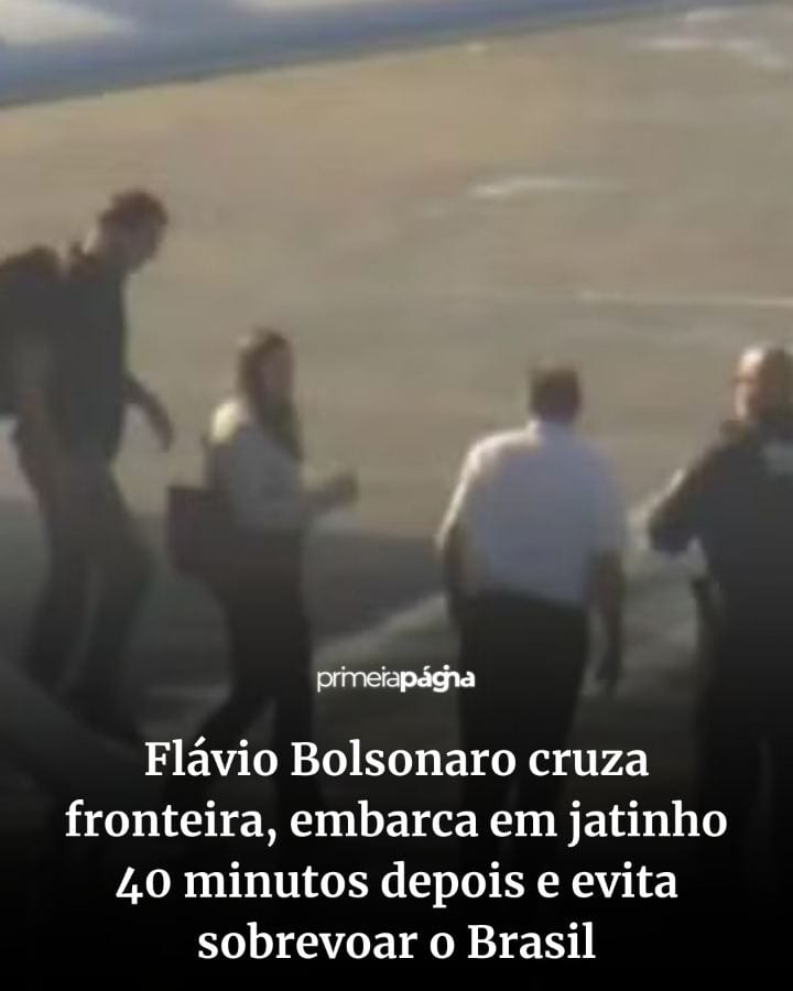 O senador Flávio Bolsonaro (PL) deixou o Brasil por terra, atravessou a fronteira com a Argentina e embarcou em um jatin