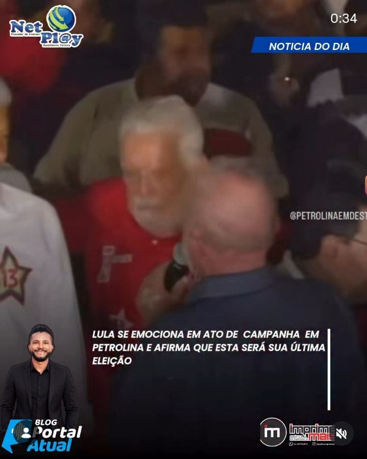 Lula se emociona em Petrolina e diz que será sua última eleição