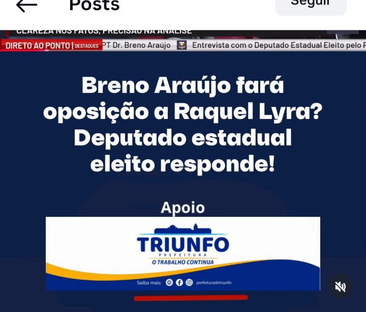 Breno Araújo foi entrevistado na Triunfo FM por 40 minutos
