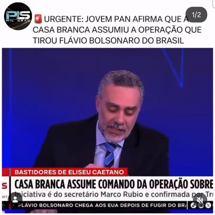 Jovem Pan confirma informações antecipadas pelo @plsmilgrau e @shegomilgrau sobre a evacuação de Flávio Bolsonaro pela C