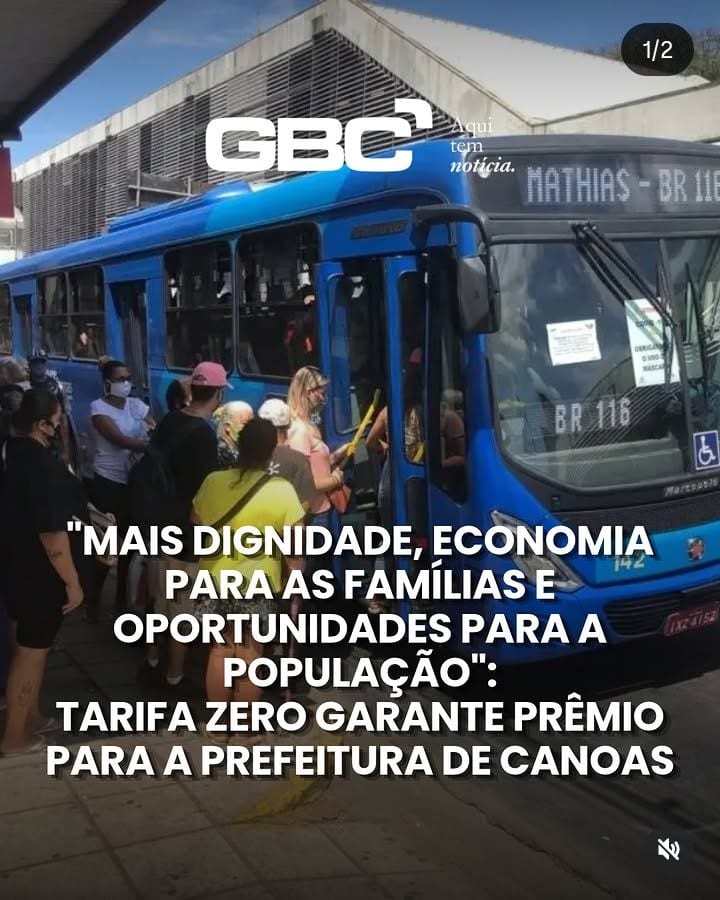 "MAIS DIGNIDADE, ECONOMIA PARA AS FAMÍLIAS E OPORTUNIDADES PARA A POPULAÇÃO": TARIFA ZERO GARANTE PRÊMIO PARA A PREFEITU