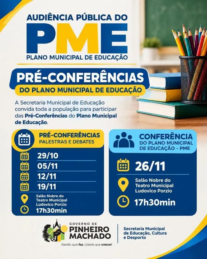 PREFEITURA PROMOVE PRÉ-CONFERÊNCIAS DO PLANO MUNICIPAL DE EDUCAÇÃO