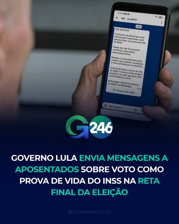 Governo envia WhatsApp dizem que votar pode valer como prova de vida do INSS