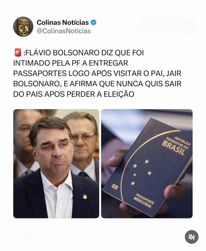 O senador Flávio Bolsonaro (PL-RJ) afirmou nesta segunda-feira (26) que foi intimado pela Polícia Federal a entregar seu