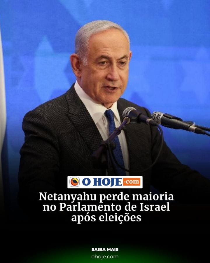 A coalizão política do primeiro-ministro de Israel, Benjamin Netanyahu, terminou as eleições gerais sem alcançar a maior