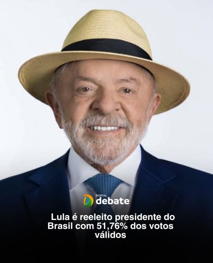 O presidente Luiz Inácio Lula da Silva (PT) foi reeleito presidente do Brasil neste domingo (25), após vencer o segundo