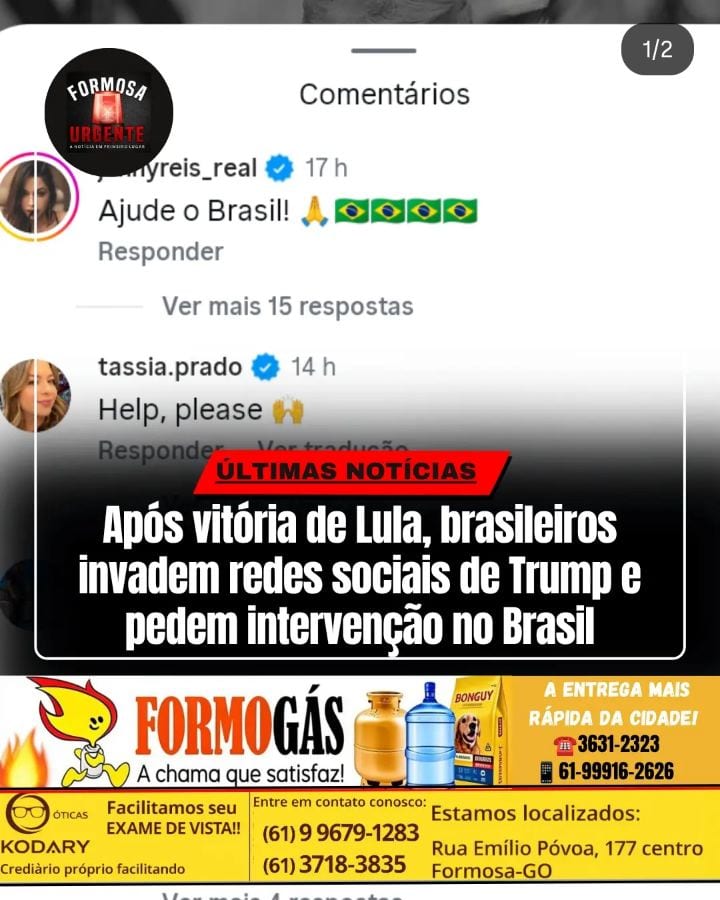 Brasileiros recorrem às redes de Trump e pedem intervenção após vitória de Lula