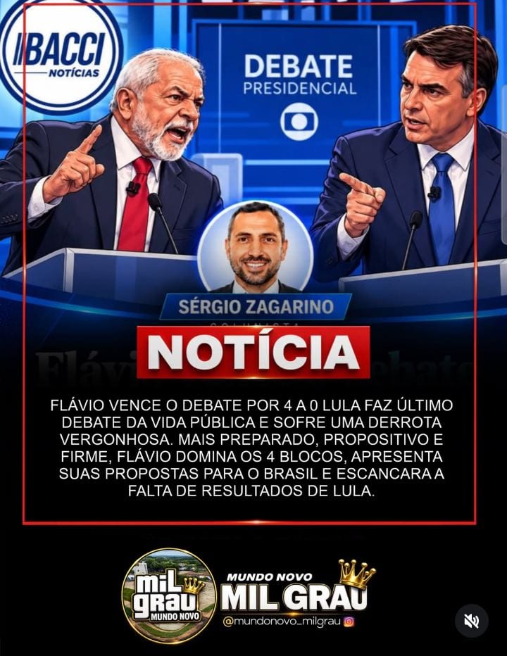 FLÁVIO BOLSONARO VENCE O DEBATE POR 4 A 0, NA AVALIAÇÃO DE APOIADORES!