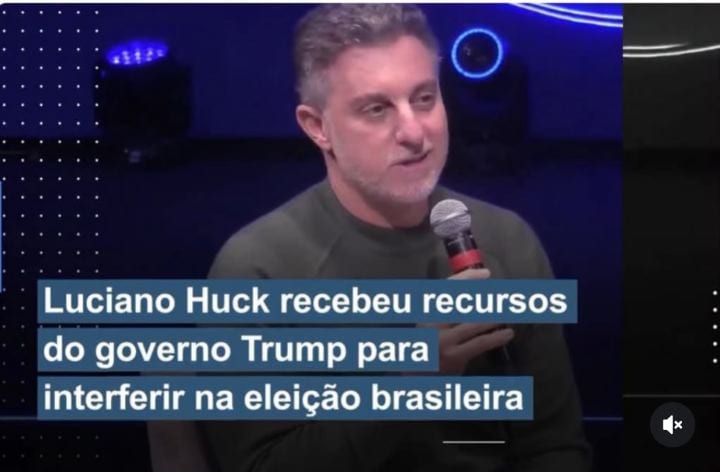 Documentos mostram que Luciano Huck recebeu recursos do governo Trump