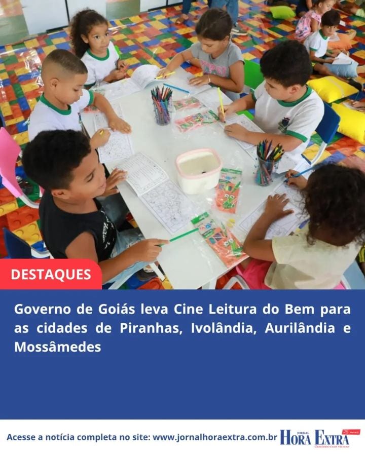 Governo de Goiás leva Cine Leitura do Bem para as cidades de Piranhas, Ivolândia, Aurilândia e Mossâmedes