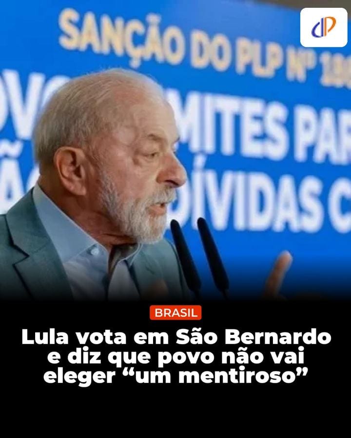 Lula vota em São Bernardo e diz que povo não vai eleger “um mentiroso”
